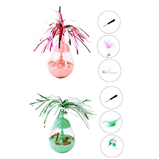 JMT-765130 Interactive LED Light-Up Tumbler Cat Toy - Durable ABS Material, Engaging Bite Toy