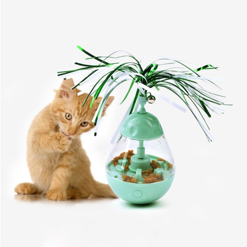 JMT-765130 Interactive LED Light-Up Tumbler Cat Toy - Durable ABS Material, Engaging Bite Toy