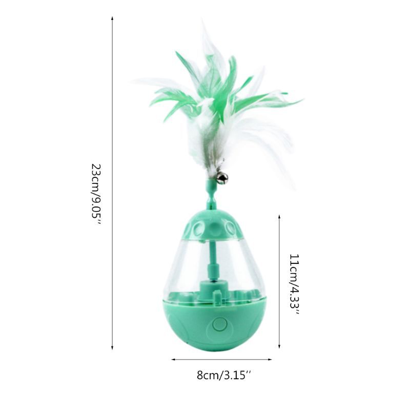 JMT-765130 Interactive LED Light-Up Tumbler Cat Toy - Durable ABS Material, Engaging Bite Toy
