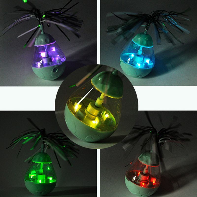 JMT-765130 Interactive LED Light-Up Tumbler Cat Toy - Durable ABS Material, Engaging Bite Toy