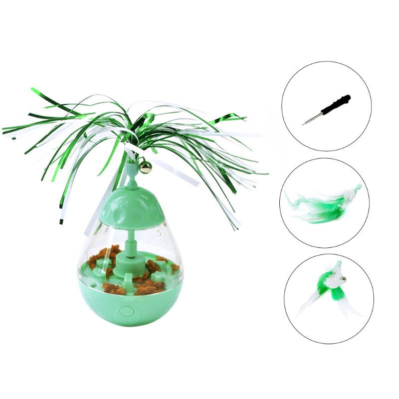 JMT-765130 Interactive LED Light-Up Tumbler Cat Toy - Durable ABS Material, Engaging Bite Toy