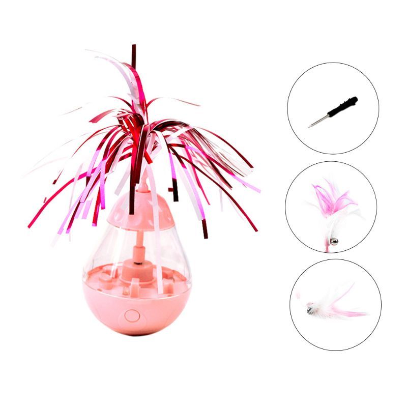 JMT-765130 Interactive LED Light-Up Tumbler Cat Toy - Durable ABS Material, Engaging Bite Toy