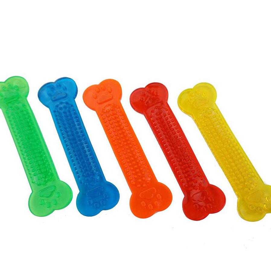 JMT-765258 Transparent PVC Flat Bone Dog Toy - Flexible & Bite-Resistant for Small to Large Dogs