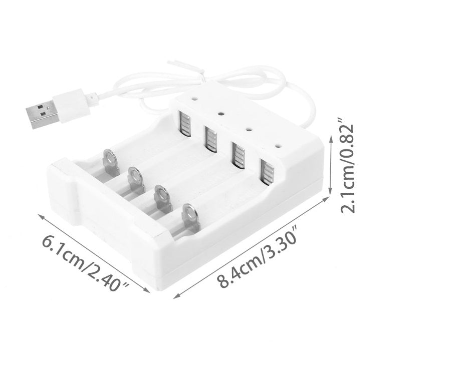 JMT-765450 Smart USB Plug 4-Slot Universal Battery Charger for 1.2V AA/AAA Rechargeable Batteries