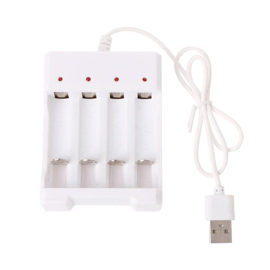 JMT-765450 Smart USB Plug 4-Slot Universal Battery Charger for 1.2V AA/AAA Rechargeable Batteries