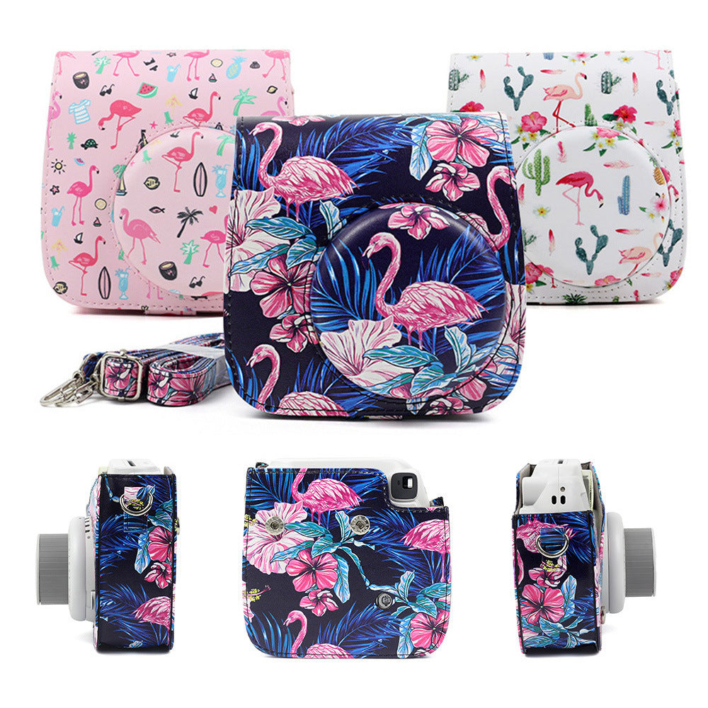 JMT-765642 Small Leather Shoulder Camera Bag - PU Material Protection Case