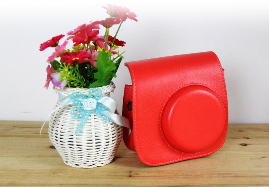 JMT-765642 Small Leather Shoulder Camera Bag - PU Material Protection Case