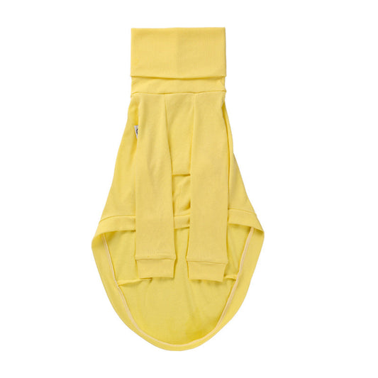 JMT-765898 High Neck Cotton Dog Shirt in Yellow, Pink, Gray, and Black