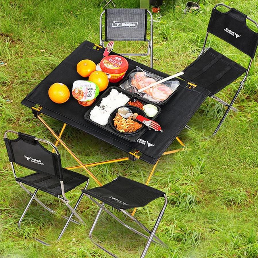 JMT-766154 Portable Folding Aluminum Alloy Picnic Table for Outdoor Camping