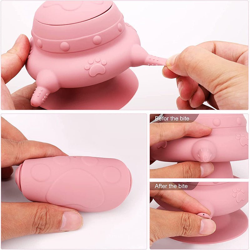 JMT-766282 Silicone Puppy Feeder with 4 Teats - 240 ml Nursing Bottle for Puppies, Kittens, and Small Pets