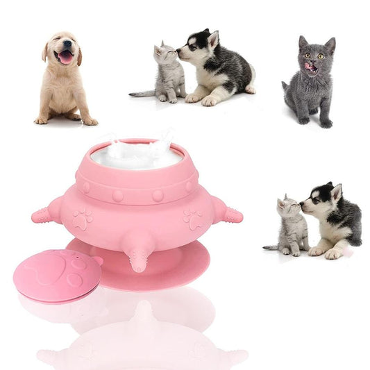 JMT-766282 Silicone Puppy Feeder with 4 Teats - 240 ml Nursing Bottle for Puppies, Kittens, and Small Pets