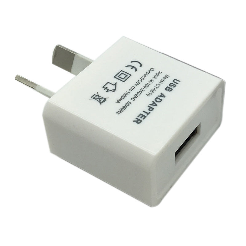 JMT-766602 5V 1A USB Power Adapter for Mobile Phones – EU/USA/Australia/UK Compatible