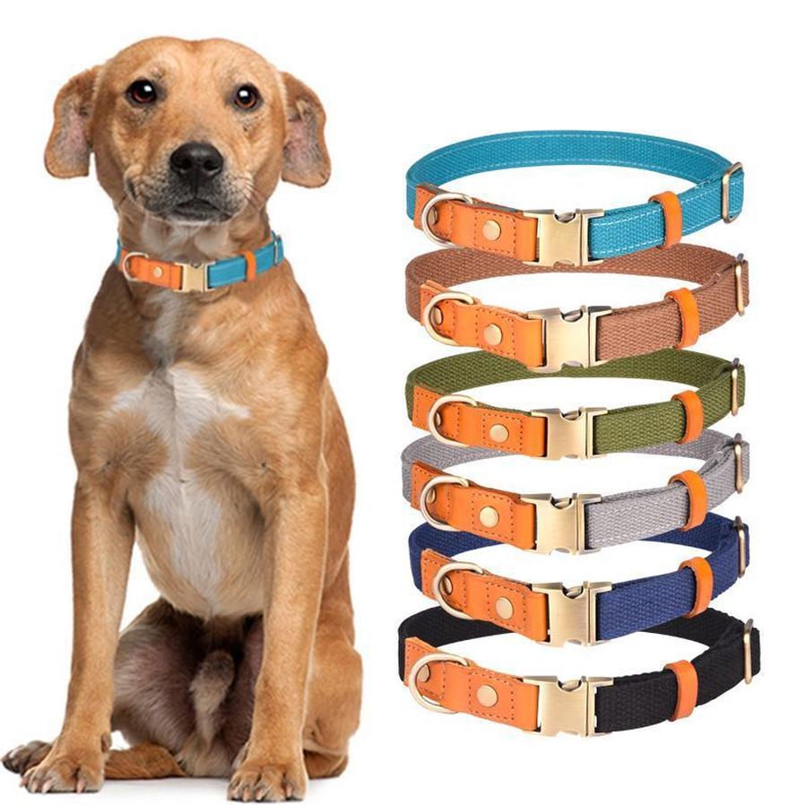 JMT-766922 First Layer Cowhide Dog Collar with Adjustable Drawstring - Available in Multiple Colors