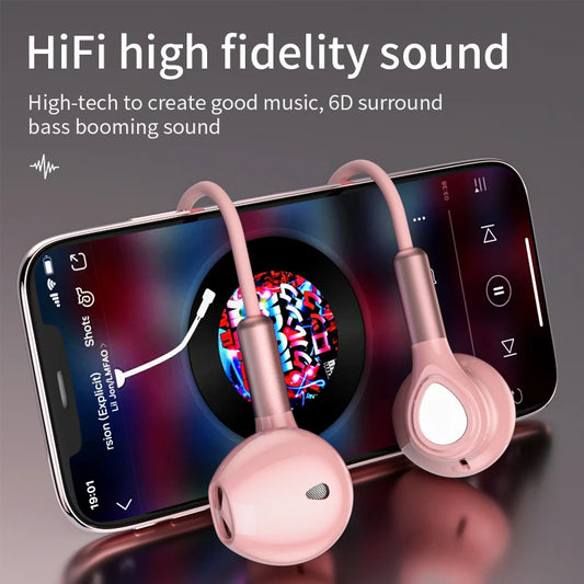 JMT-766922 Wired In-Ear Sports Earbuds with Microphone and Bass for Gaming and Music