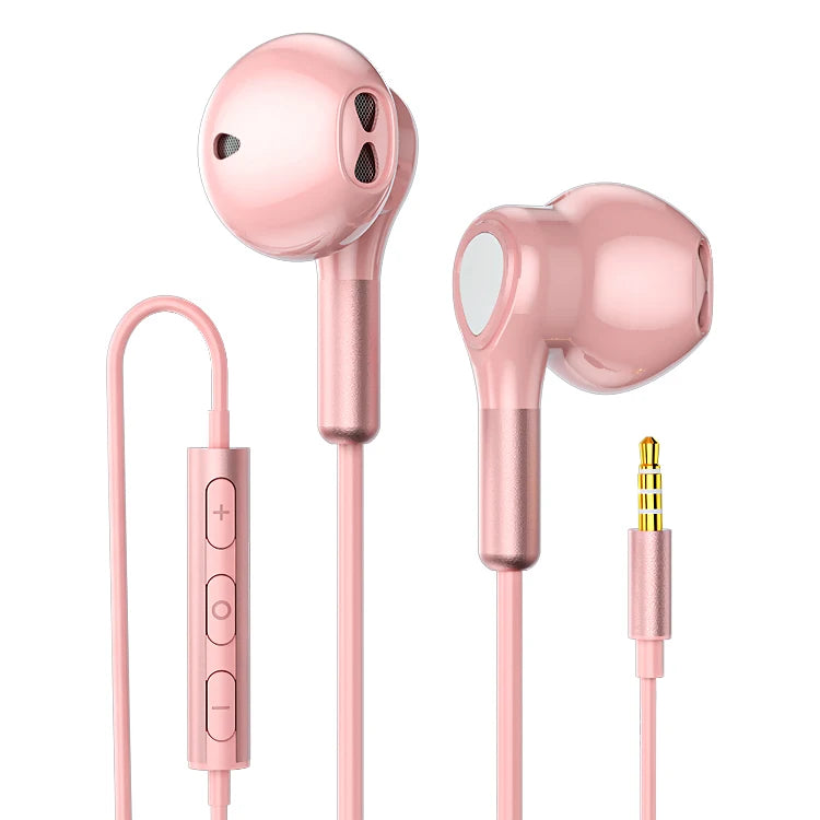 JMT-766922 Wired In-Ear Sports Earbuds with Microphone and Bass for Gaming and Music
