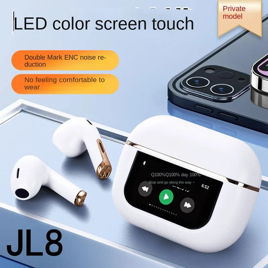 JMT-767434 Wireless In-Ear Headset with ENC, LED Battery Indicator, and Smart Display