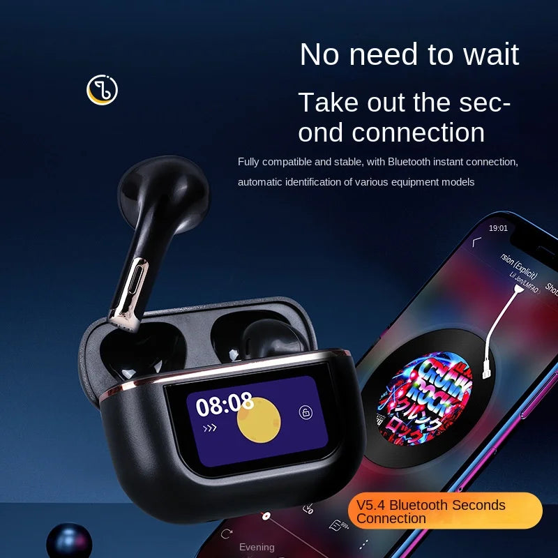 JMT-767434 Wireless In-Ear Headset with ENC, LED Battery Indicator, and Smart Display