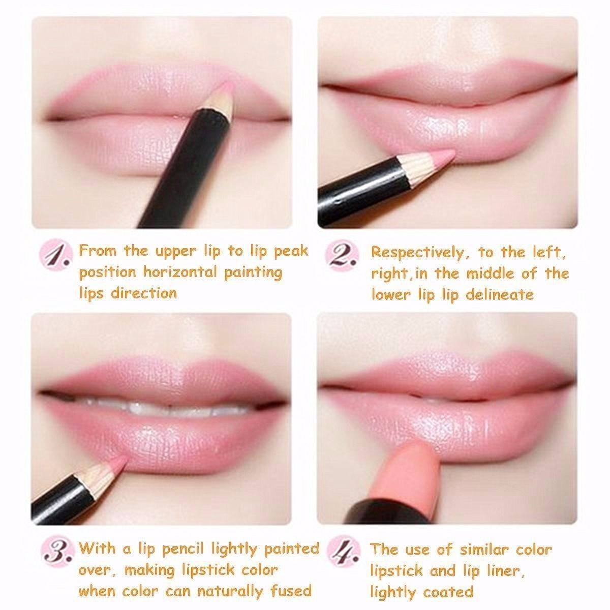 JMT-767690 12-Color Waterproof Lip Liner Pencil Set for Long-Lasting Makeup