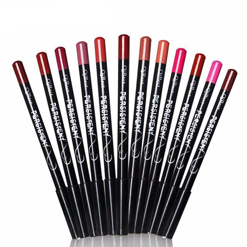 JMT-767690 12-Color Waterproof Lip Liner Pencil Set for Long-Lasting Makeup