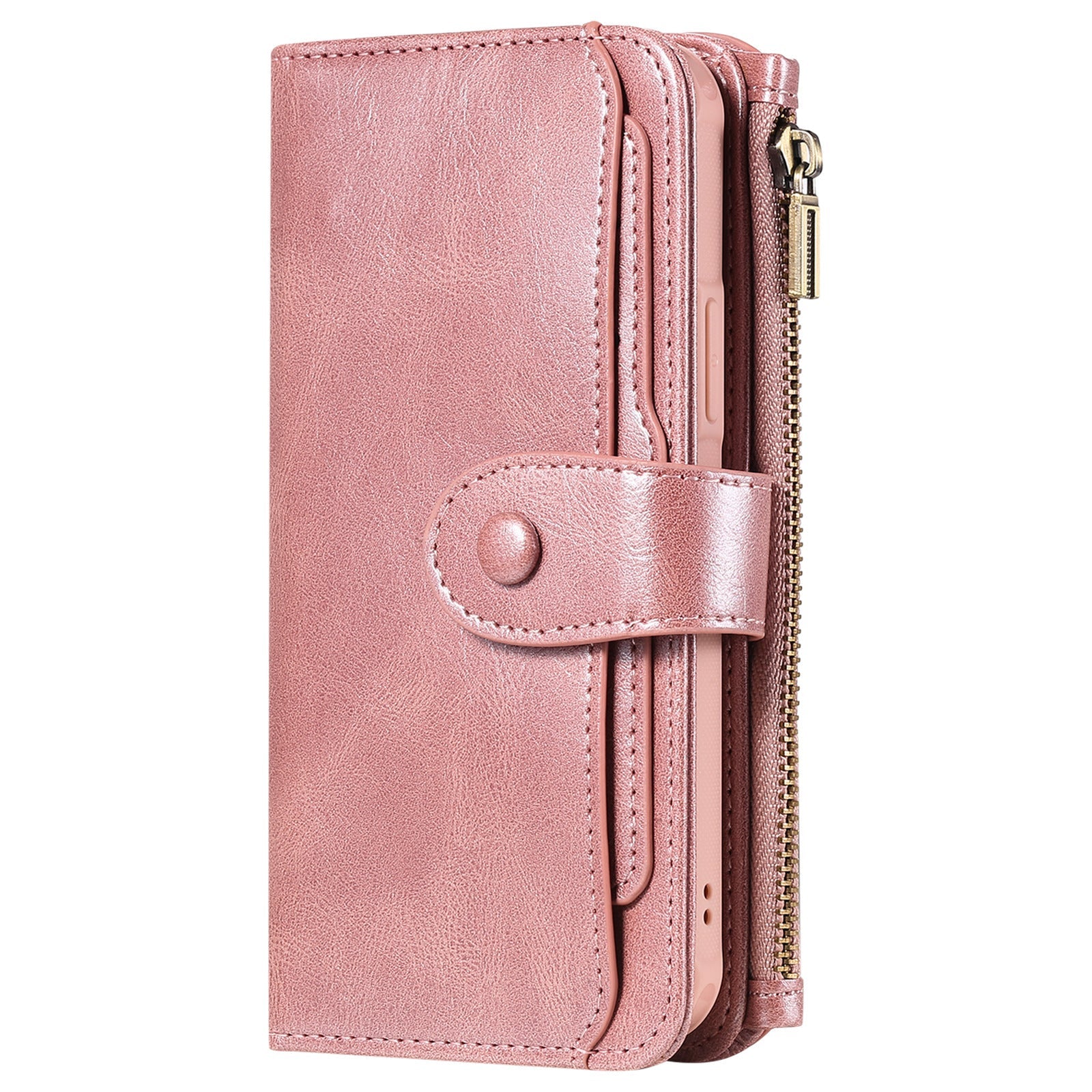 JMT-767946 Multi-Function Leather Phone Case with Card Wallet and Magnetic Anti-Fall Protection for 16 Models
