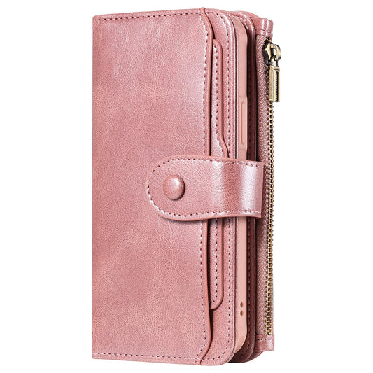 JMT-767946 Multi-Function Leather Phone Case with Card Wallet and Magnetic Anti-Fall Protection for 16 Models