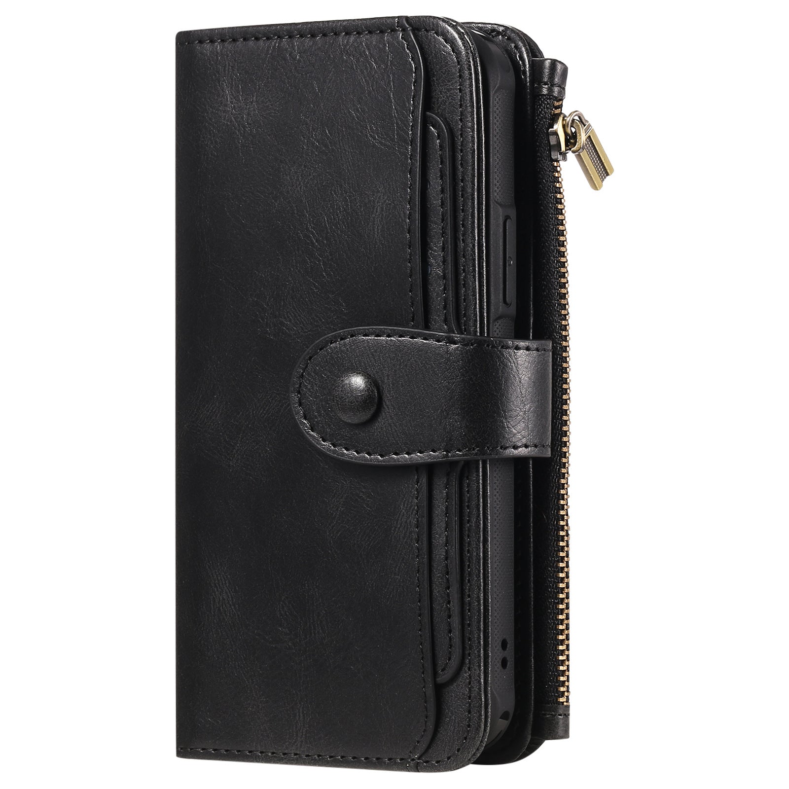 JMT-767946 Multi-Function Leather Phone Case with Card Wallet and Magnetic Anti-Fall Protection for 16 Models