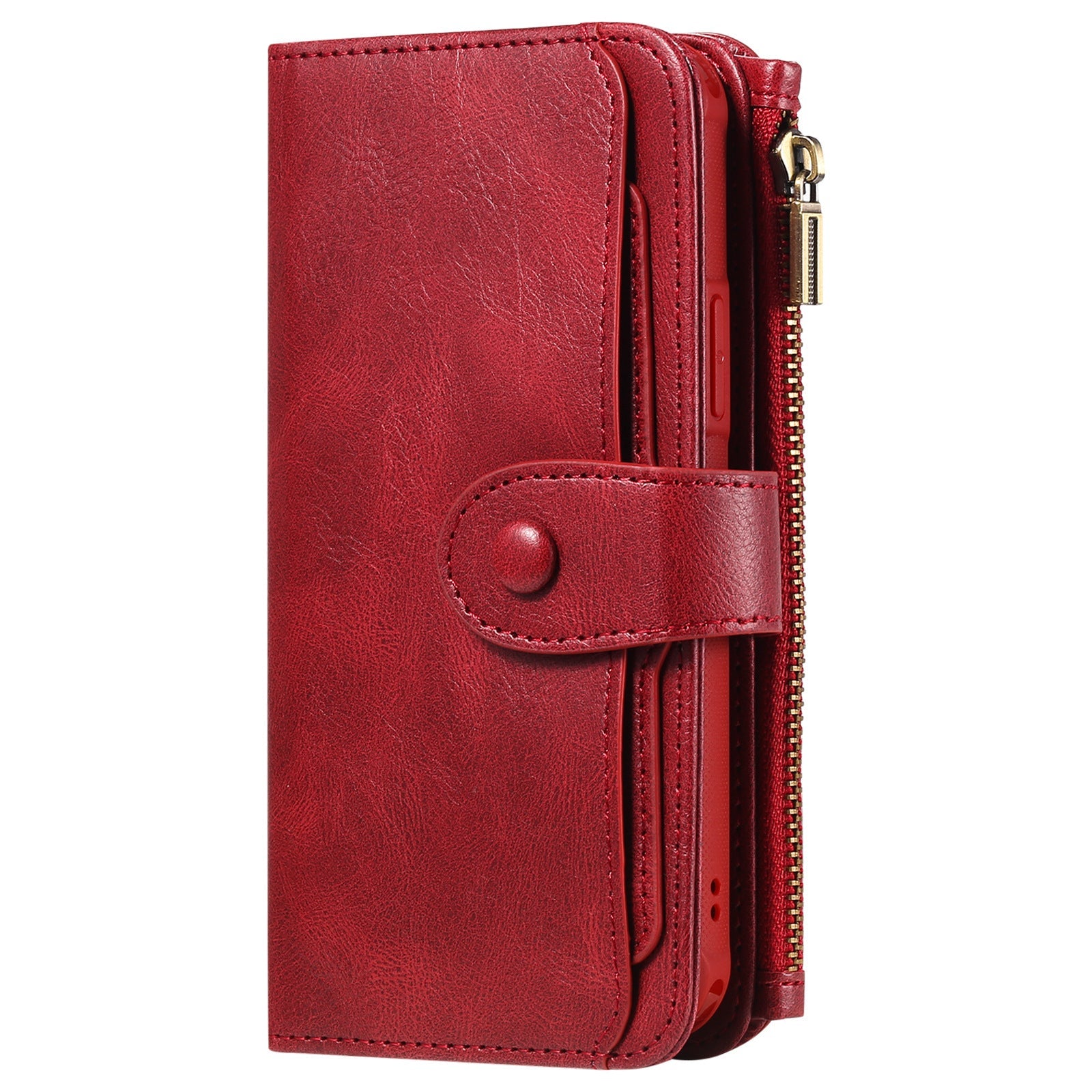 JMT-767946 Multi-Function Leather Phone Case with Card Wallet and Magnetic Anti-Fall Protection for 16 Models
