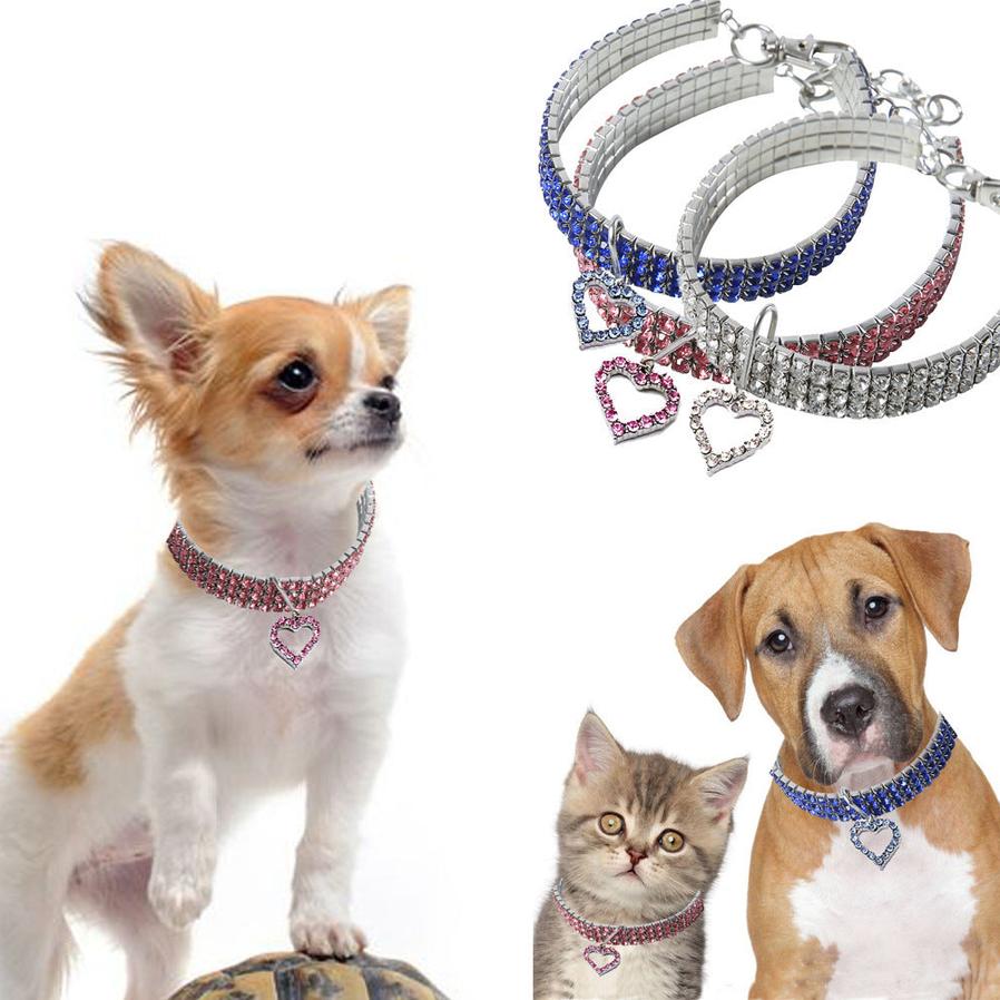 JMT-768074 Heart-Shaped Metal Pet Necklace for All Seasons - Adjustable Sizes Available