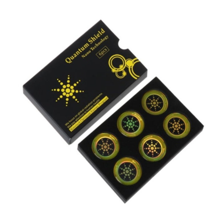 JMT-768266 Anti-Radiation Silicone Phone Stickers - 6 Pack for Cell Phones, iPads, and Computers