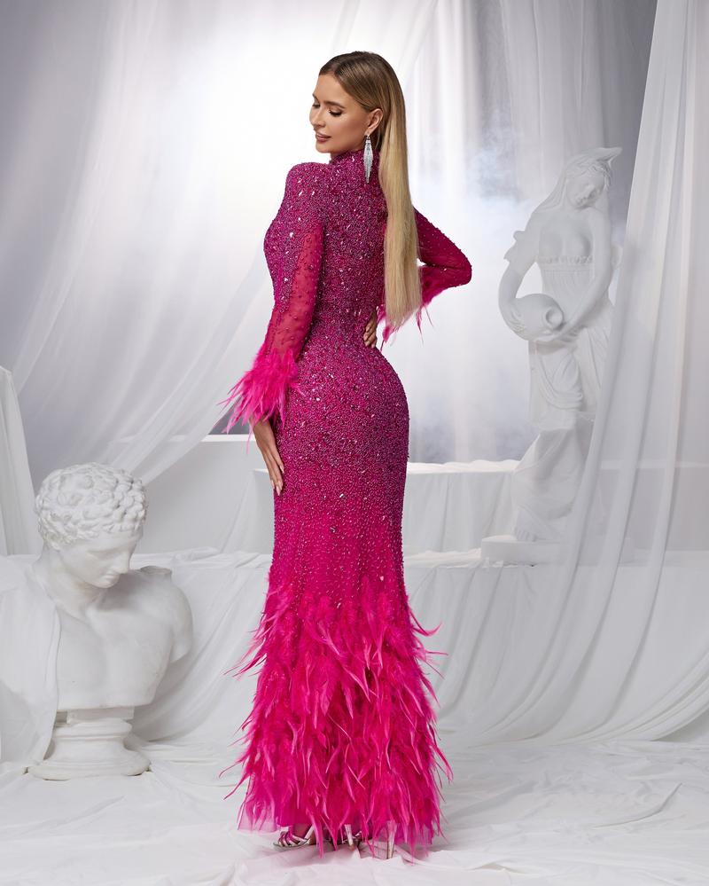 JMT-768650 Elegant Purple Ladies Dress - Model SH0123