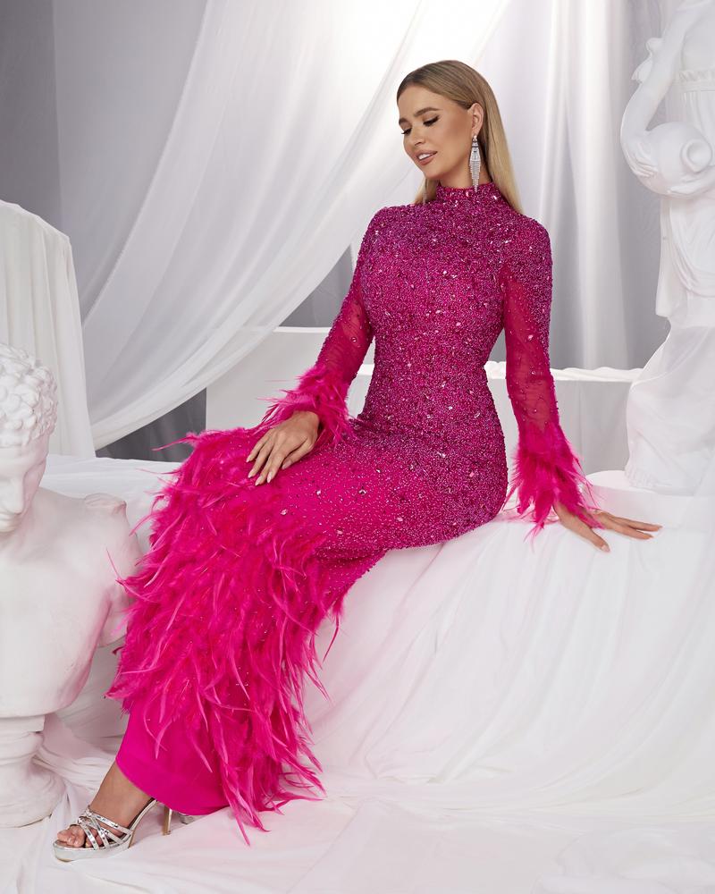 JMT-768650 Elegant Purple Ladies Dress - Model SH0123