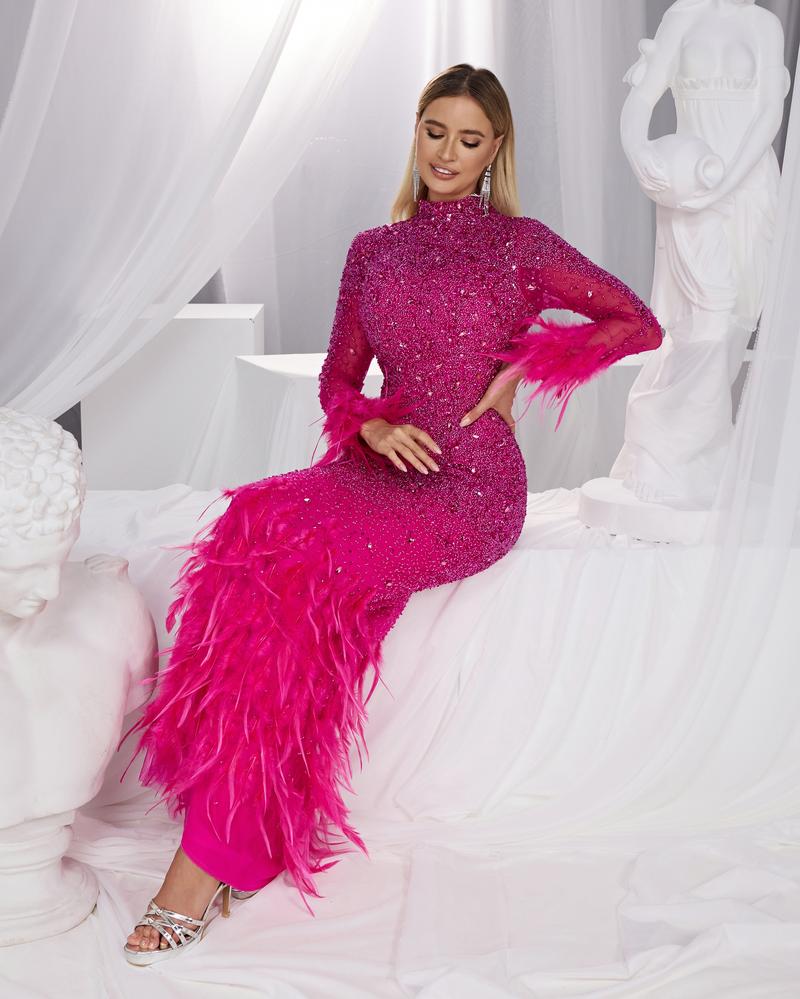 JMT-768650 Elegant Purple Ladies Dress - Model SH0123