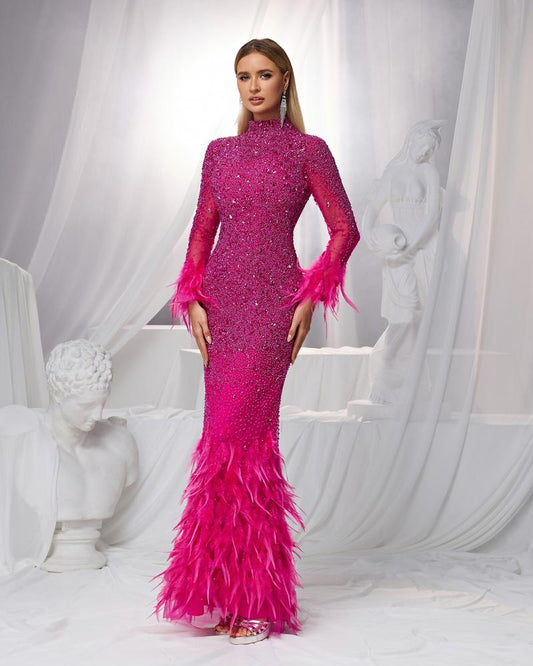 JMT-768650 Elegant Purple Ladies Dress - Model SH0123