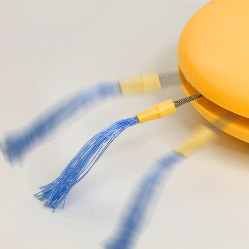 JMT-768714 Interactive USB Rechargeable Laser Cat Toy with Feather Teaser