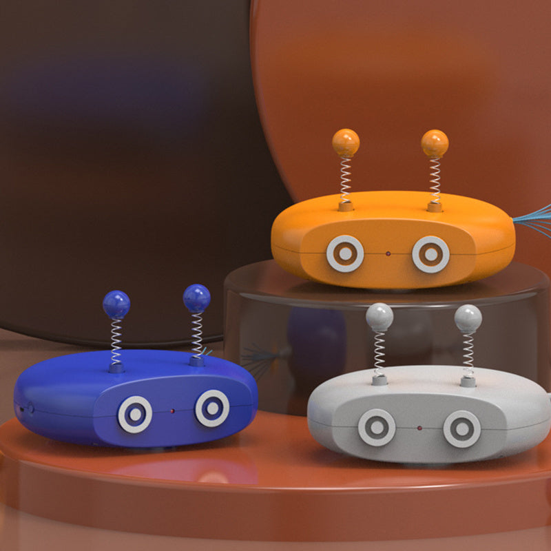 JMT-768714 Interactive USB Rechargeable Laser Cat Toy with Feather Teaser