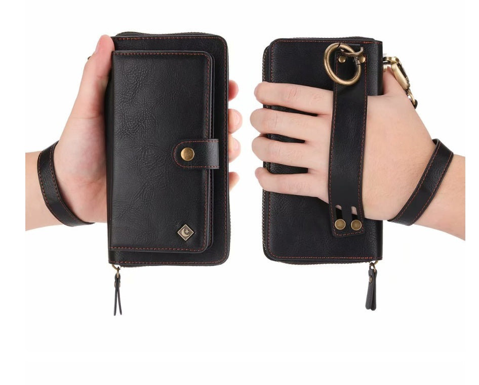 JMT-769098 Multi-function Zipper Wallet Phone Case for Galaxy Note8 - Elegant Imitation Leather Design in Multiple Colors