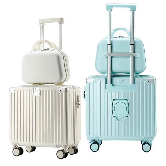 JMT-769610 Compact 18-Inch Travel Suitcase with Handle and Laptop Stand, Perfect for Mini Getaways