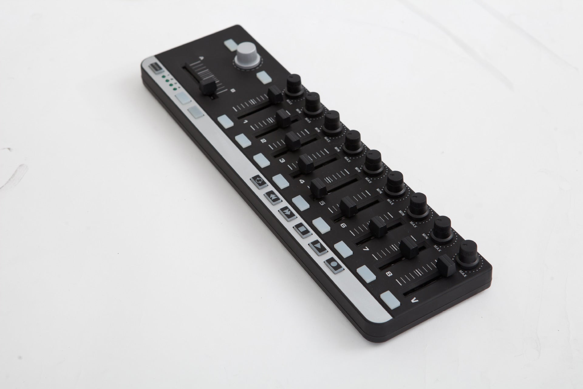 JMT-769738 Portable MIDI Controller with 9 Assignable Faders, 11 Buttons, and USB Compatibility for Music Production