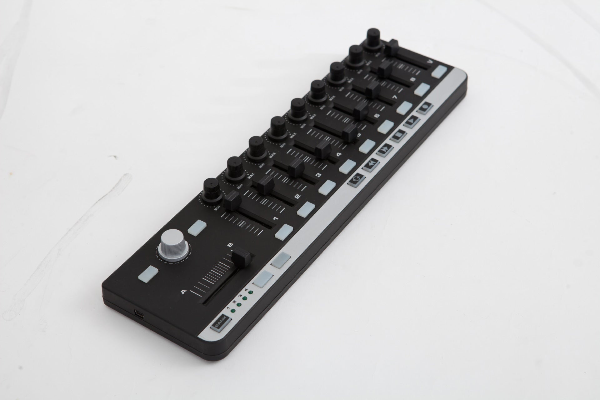 JMT-769738 Portable MIDI Controller with 9 Assignable Faders, 11 Buttons, and USB Compatibility for Music Production