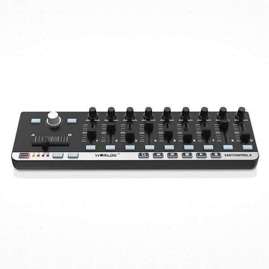 JMT-769738 Portable MIDI Controller with 9 Assignable Faders, 11 Buttons, and USB Compatibility for Music Production