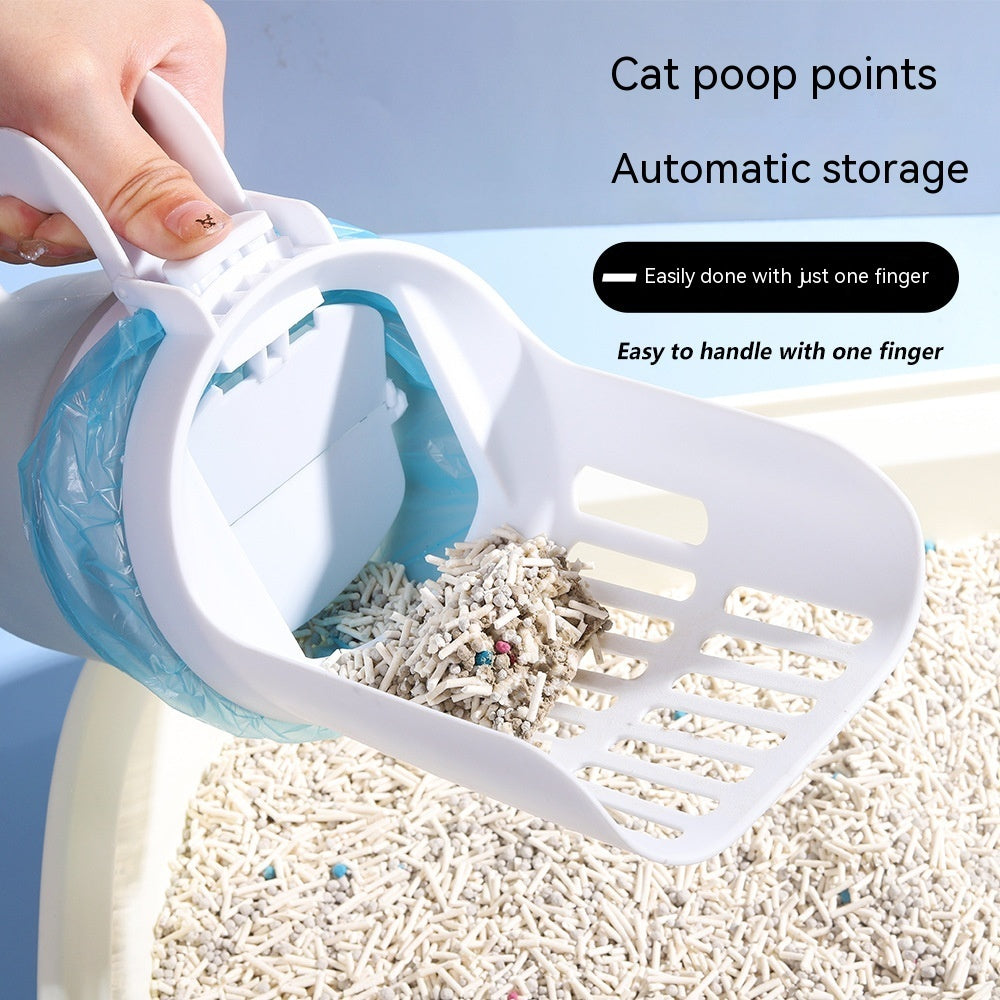 JMT-769802 Cat Litter Scoop with Refill Bags - 2-in-1 Waste Collection System for Cats and Dogs, Space-Saving Design