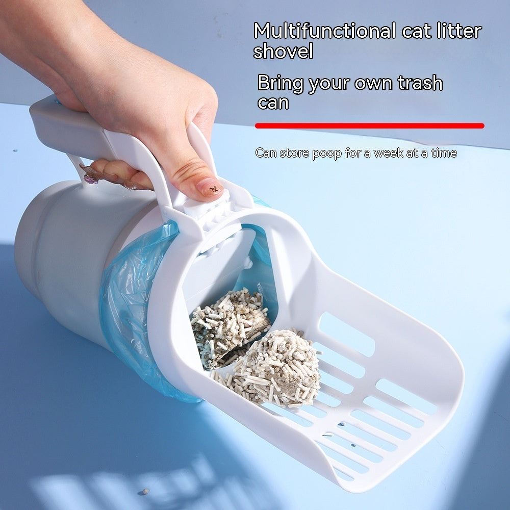 JMT-769802 Cat Litter Scoop with Refill Bags - 2-in-1 Waste Collection System for Cats and Dogs, Space-Saving Design