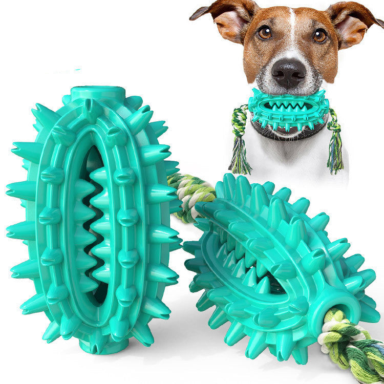 JMT-769866 Durable TPR Dog Toy with Rope Cactus Molar Stick for Chewing and Teeth Cleaning