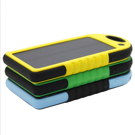 JMT-770058 Solar Power Bank with Dual USB Ports and 8000mAh Battery, Waterproof and Dustproof, Includes Carabiner for Outdoor Use