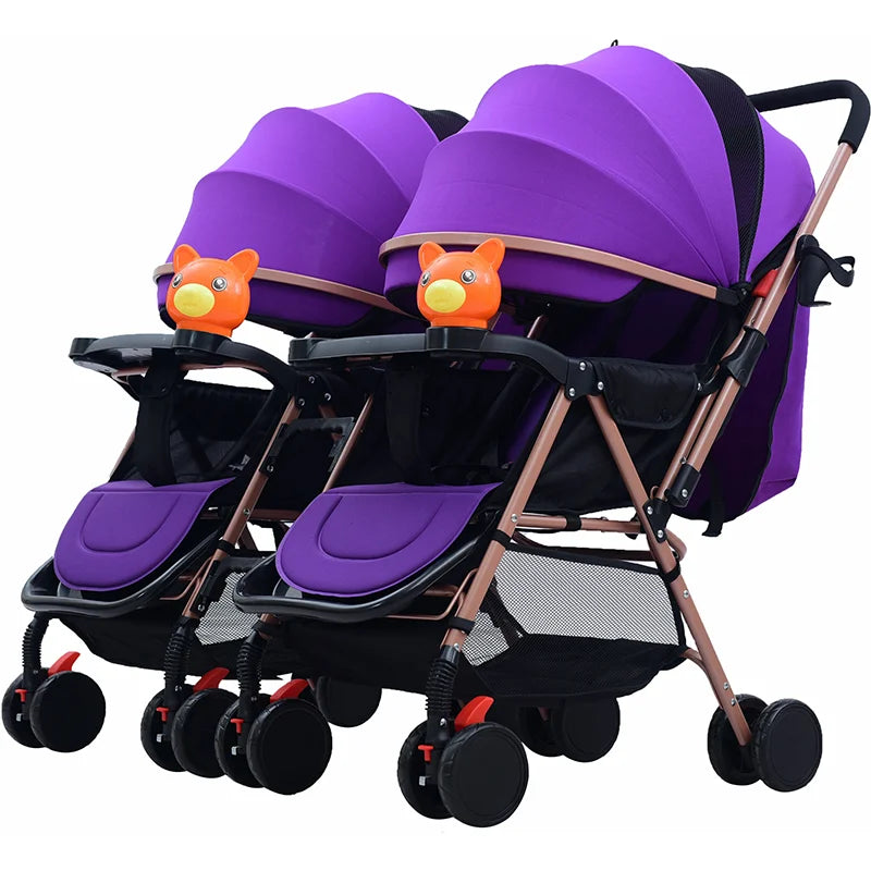 JMT-770826 Twins Baby Stroller Set for Kids - Dual Reborn Baby Push Pram