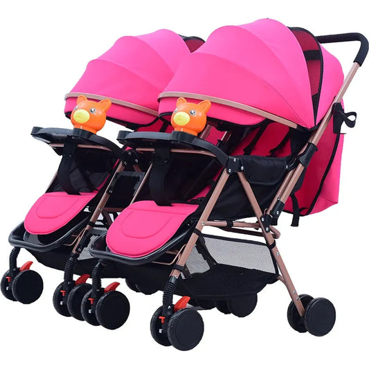 JMT-770826 Twins Baby Stroller Set for Kids - Dual Reborn Baby Push Pram