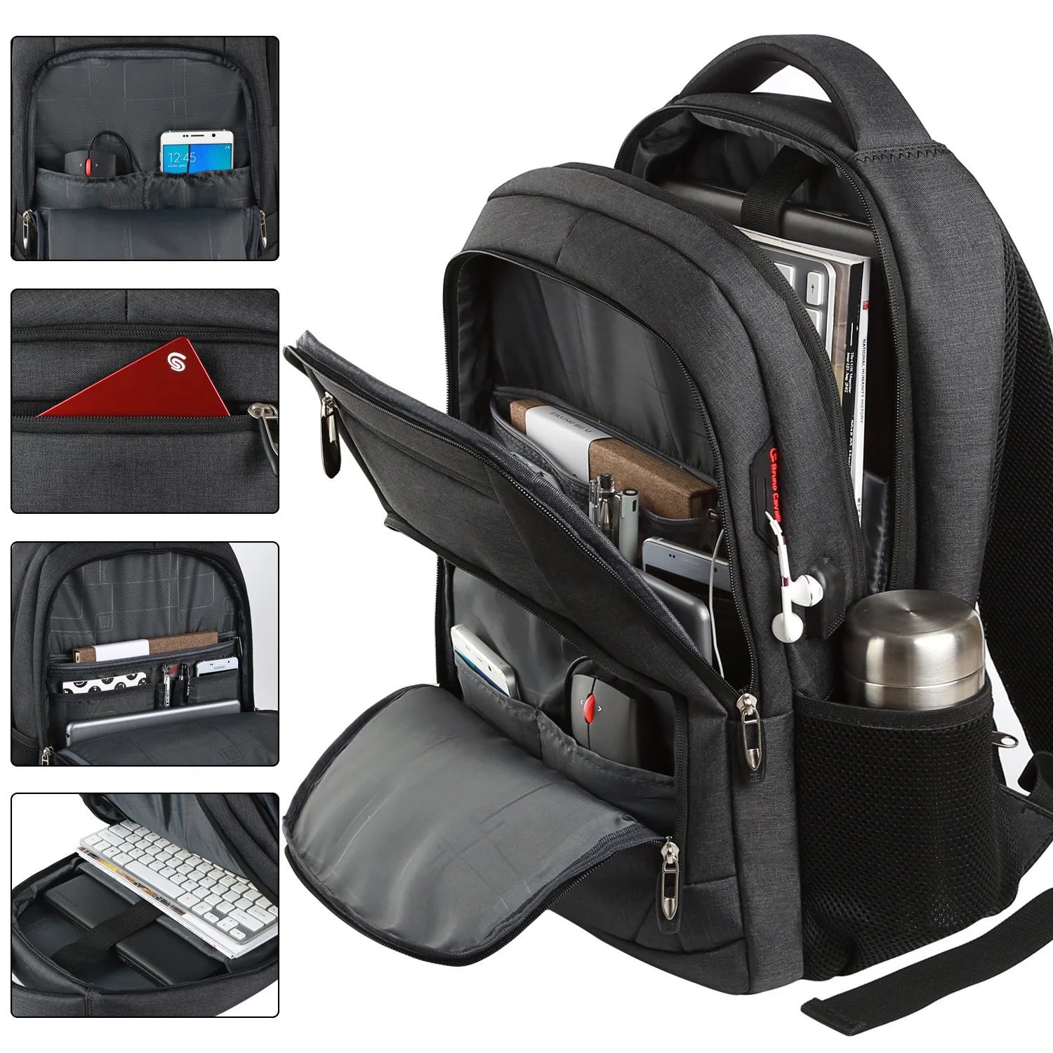 JMT-770890 Waterproof Large Capacity Men's Laptop Backpack for Travel and Business