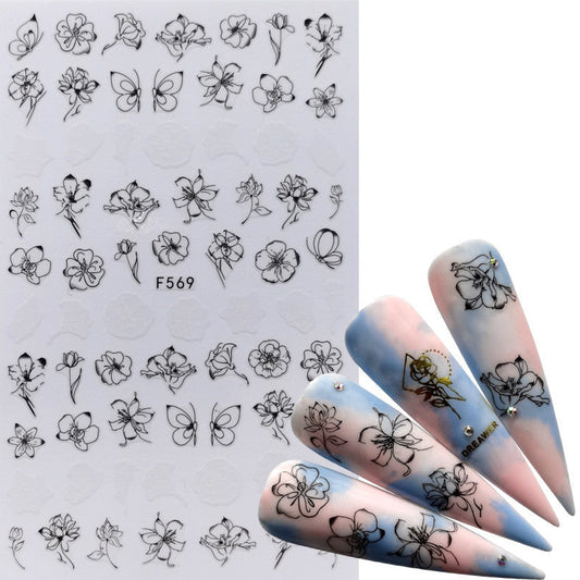 JMT-771018 Character Image Nail Stickers for Decorative Manicure and Nail Art