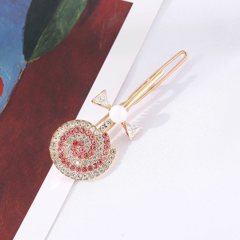 JMT-771402 Mermaid Tail Hairpin Side Clip in Alloy with Diamond and Lollipop Designs