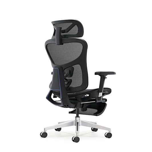 JMT-771466 Ergonomic Mesh Executive Office Chair with Footrest, Rotating Fabric Swivel and Gas Lift